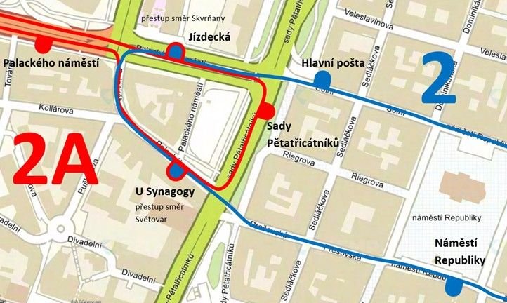 Tramvajová linka 2 v Plzni čeká devítidenní výluka, nahradí ji autobusy